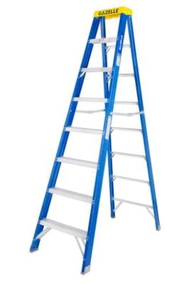 Step ladder 8ft/2.4m Fiberglass Gazelle working height 3.6mtr