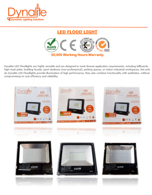 Led Flood light 300 watts Dynalite
