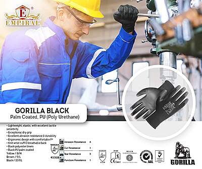 Black PU Coated Gloves Gorilla Black PU Coated Gloves Gorilla