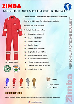 Zimba 100% super fine premium cotton coverall