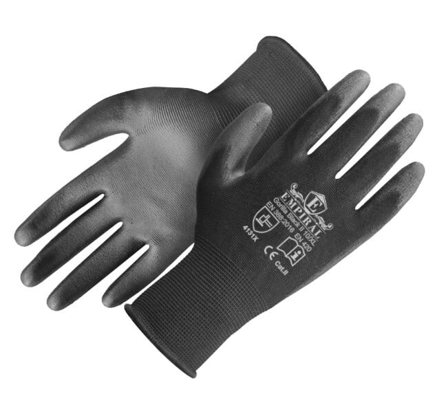 Black PU Coated Gloves Black PU Coated Gloves