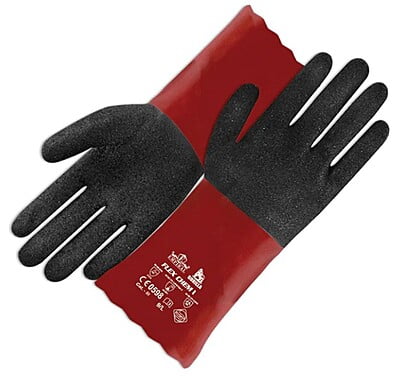Chemical resistant Gloves with Textured Bi Polymer coated Granulet Gorilla Flex I