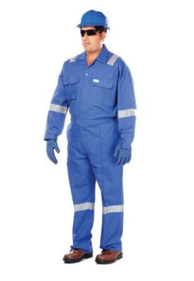 COVERALL 100% COTTON WITH REFLECTIVE TAPE